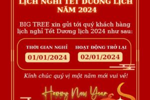 THÔNG BÁO LỊCH NGHỈ TẾT DƯƠNG LỊCH 2024